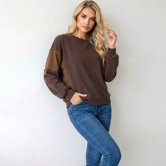 Uxue - Sudadera Básica Franjas Laterales