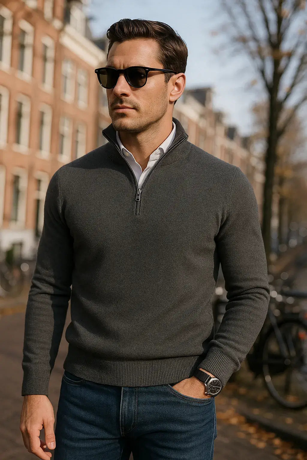 José - Jersey con cremallera para hombre