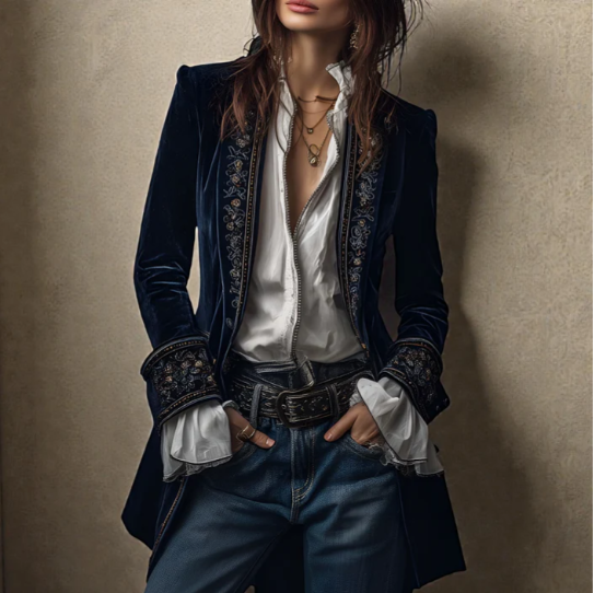 Tania - Chaqueta Elegante Terciopelo